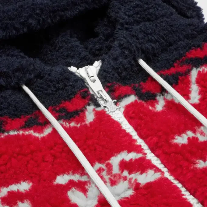 Huvtröja i Triomphe Fair Isle-fleece Huvtröja i Triomphe Fair Isle-fleece