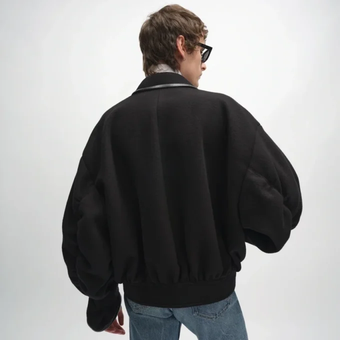 Jacka i dubbelsidig ullfilt