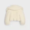 Jacka i fluffig ull