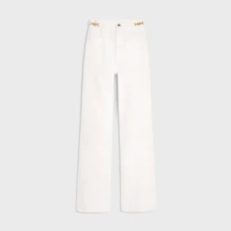 Jane Flared Jeans i Optic White Wash Denim