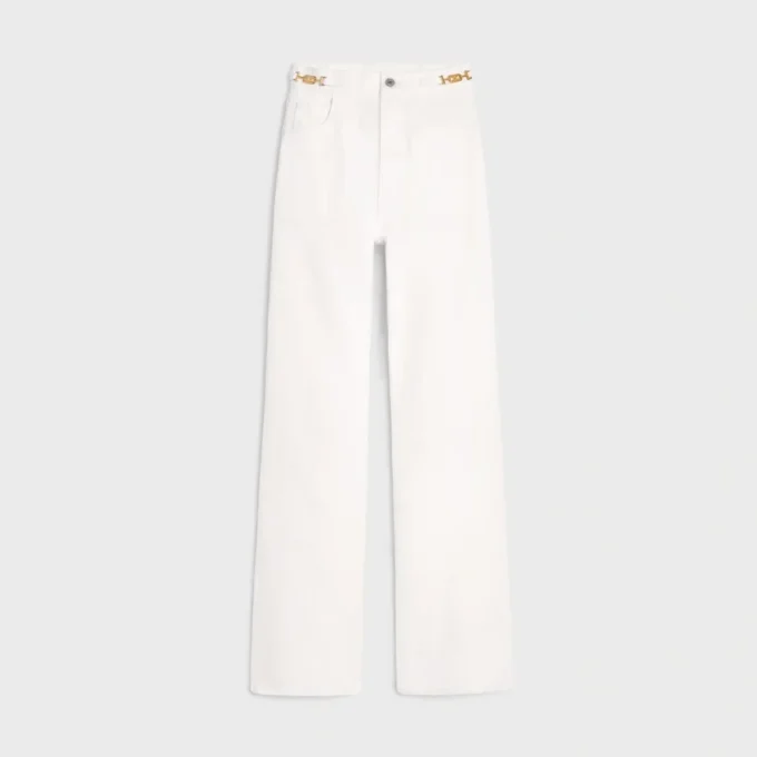 Jane Flared Jeans i Optic White Wash Denim