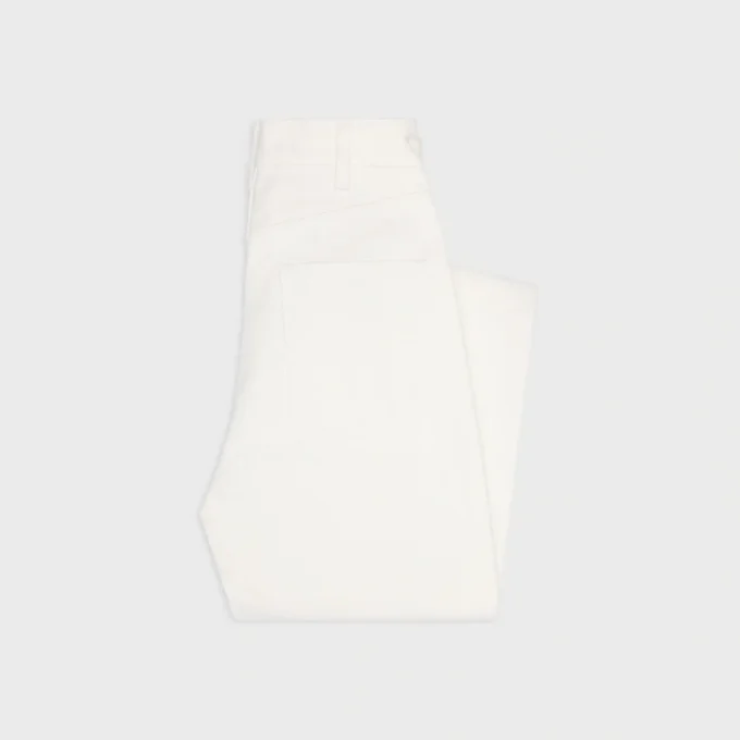 Jane Flared Jeans i Optic White Wash Denim