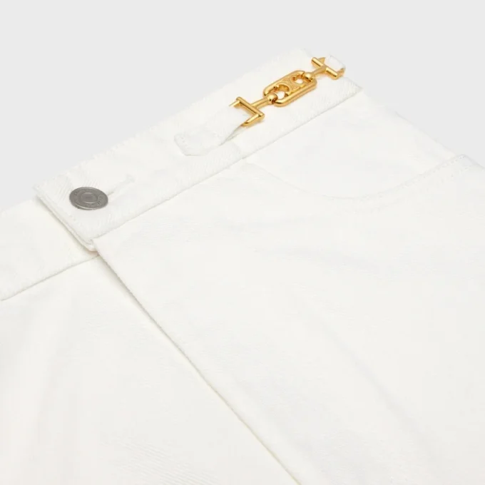 Jane Flared Jeans i Optic White Wash Denim