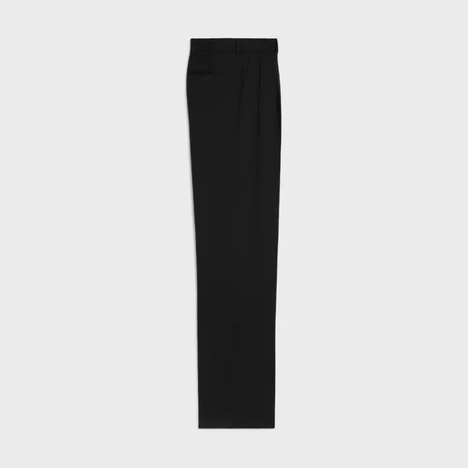 Jazz-byxor i diagonalvävd ull
