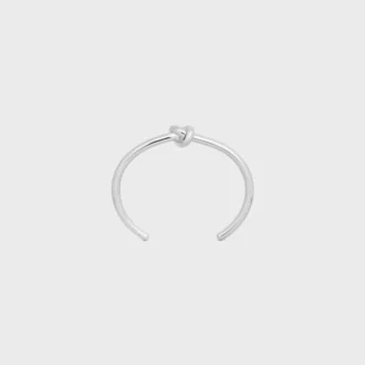 Knot Cuff i mässing med rodiumfinish