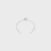 Knot Double Cuff i mässing med rodiumfinish