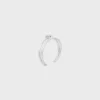 Knot Double Cuff i mässing med rodiumfinish