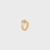 Knot Double-ring i mässing med guldfinish Knot Double-ring i mässing med guldfinish