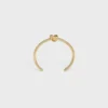 Knot extra tunt armband i mässing med guldfinish