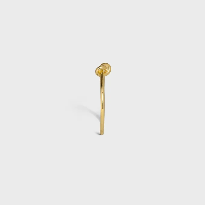 Knot extra tunt armband i mässing med guldfinish