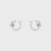 Knot Hoops i mässing med rodiumfinish Knot Hoops i mässing med rodiumfinish