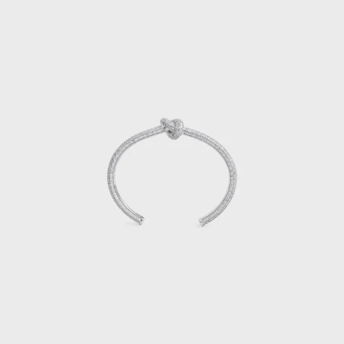 Knot Sparkle-armband i strass och mässing med rodiumfinish Knot Sparkle-armband i strass och mässing med rodiumfinish