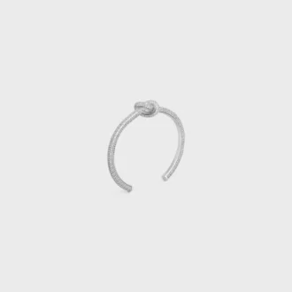 Knot Sparkle-armband i strass och mässing med rodiumfinish
