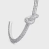 Knot Sparkle-armband i strass och mässing med rodiumfinish Knot Sparkle-armband i strass och mässing med rodiumfinish