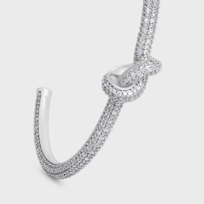Knot Sparkle-armband i strass och mässing med rodiumfinish Knot Sparkle-armband i strass och mässing med rodiumfinish