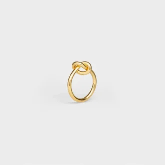 Knotring i mässing med guldfinish