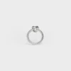 Knotring i mässing med rodiumfinish Knotring i mässing med rodiumfinish