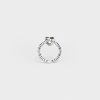 Knotring i mässing med rodiumfinish