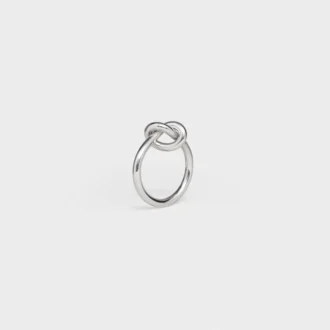 Knotring i mässing med rodiumfinish
