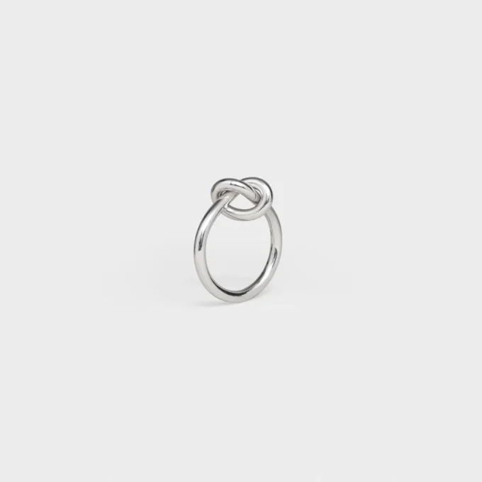 Knotring i mässing med rodiumfinish Knotring i mässing med rodiumfinish