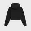 Kort hoodie i bomullsfleece