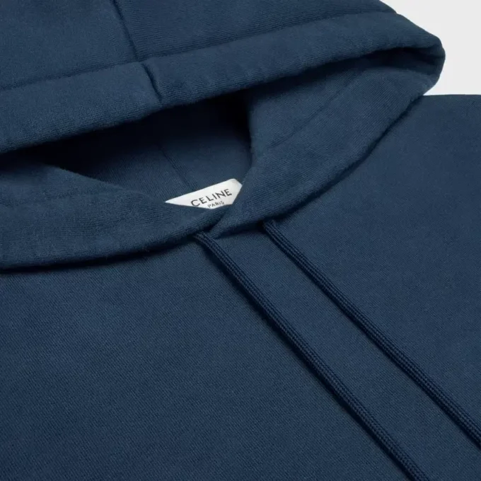 Kort hoodie i bomullsfleece