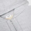 Kort hoodie med dragkedja i bomullsfleece