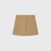 Kort kjol i bomullsgabardin Kort kjol i bomullsgabardin