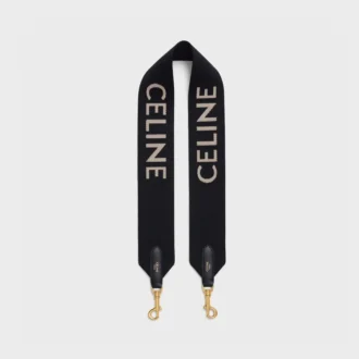 Kort rem i ull med CELINE-jacquard