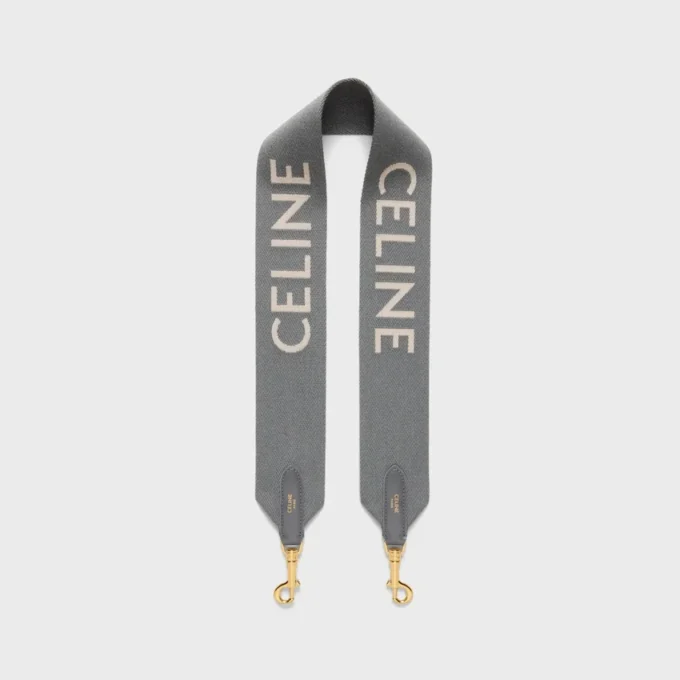 Kort rem i ull med CELINE-jacquard
