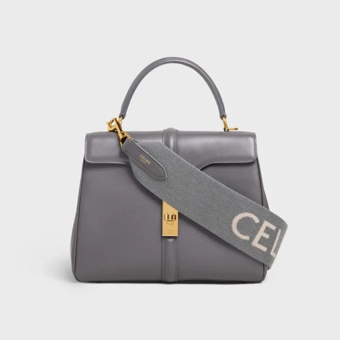Kort rem i ull med CELINE-jacquard