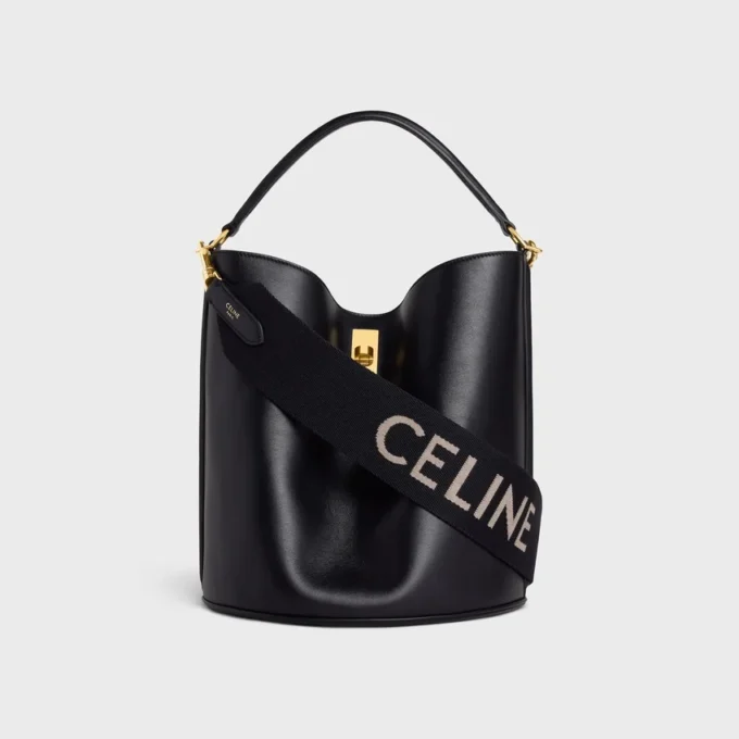Kort rem i ull med CELINE-jacquard