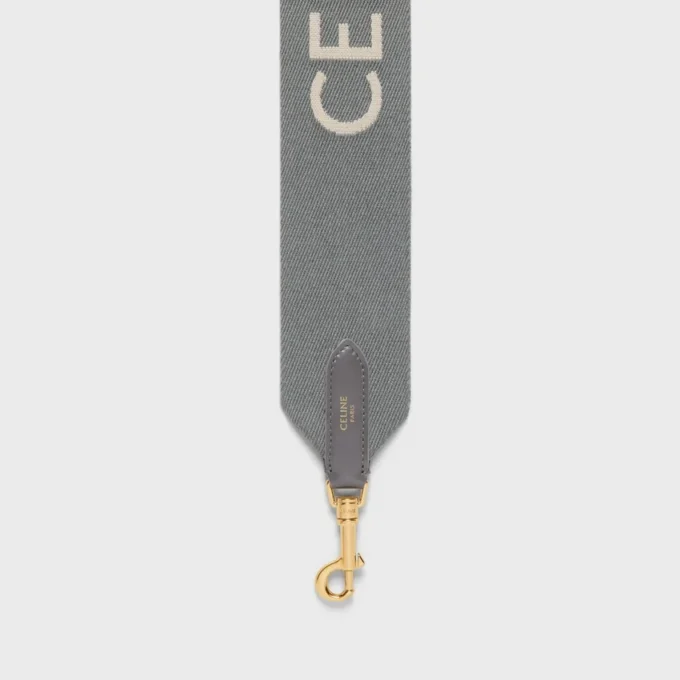 Kort rem i ull med CELINE-jacquard