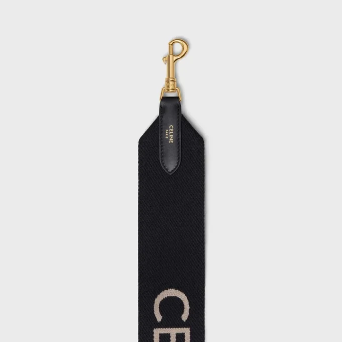 Kort rem i ull med CELINE-jacquard