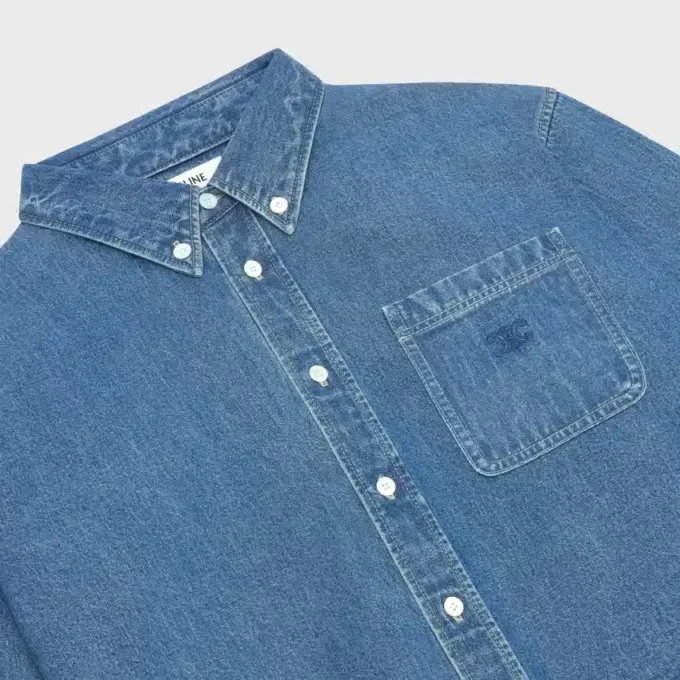 Kort skjorta i Union Ocean Wash-denim Kort skjorta i Union Ocean Wash-denim