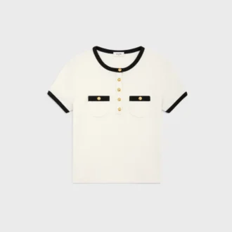 Kort T-shirt i bomullsjersey