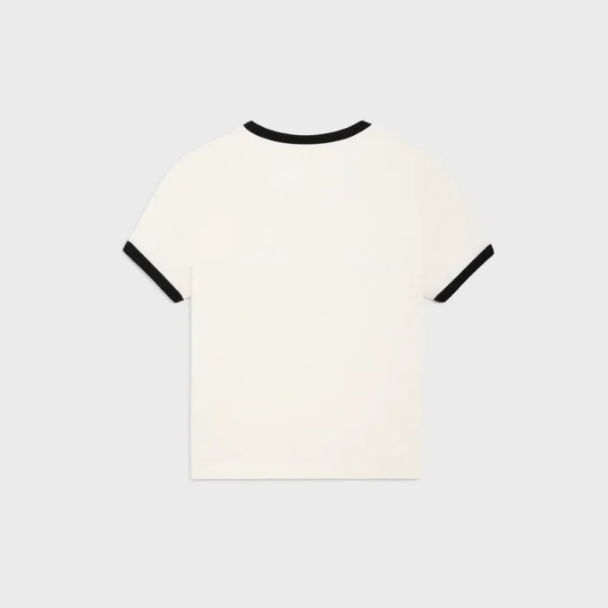 Kort T-shirt i bomullsjersey Kort T-shirt i bomullsjersey