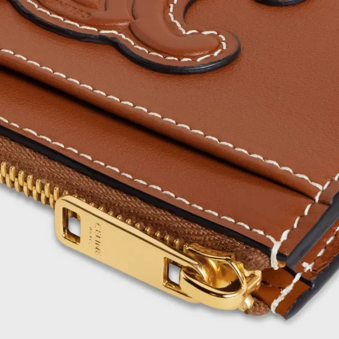 Kortfodral med dragkedja Cuir Triomphe i slätt lammskinn Kortfodral med dragkedja Cuir Triomphe i slätt lammskinn