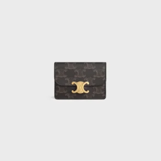 Kortfodral med lock Triomphe i Triomphe Canvas