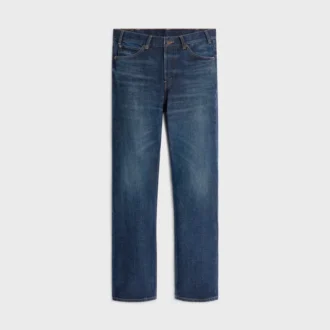 Kurt-jeans i indigo mörk stonewash-denim