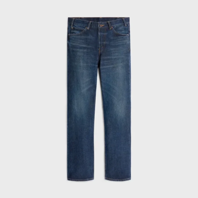 Kurt-jeans i indigo mörk stonewash-denim