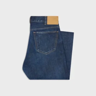 Kurt-jeans i indigo mörk stonewash-denim