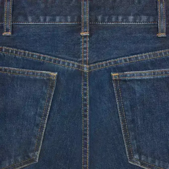Kurt-jeans i indigo mörk stonewash-denim