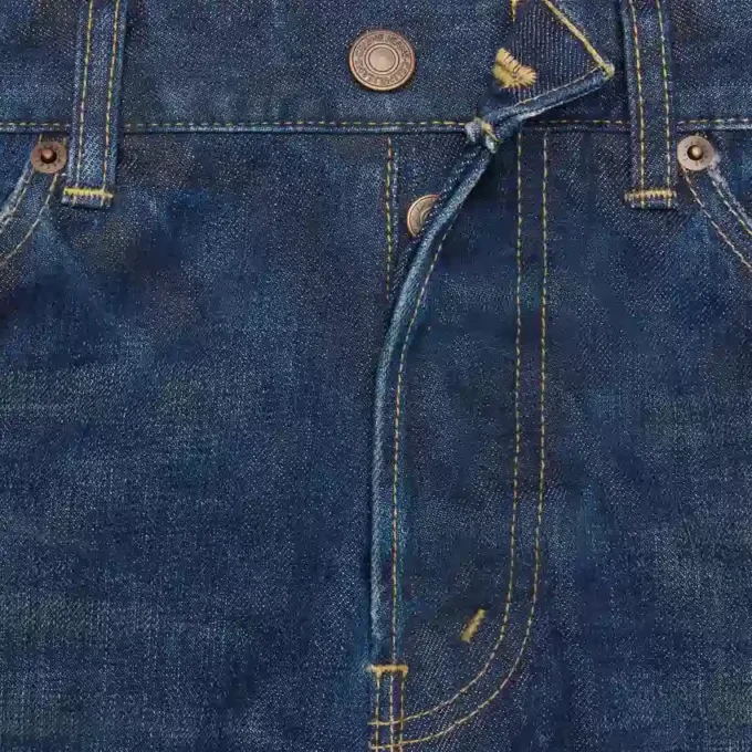 Kurt-jeans i indigo mörk stonewash-denim