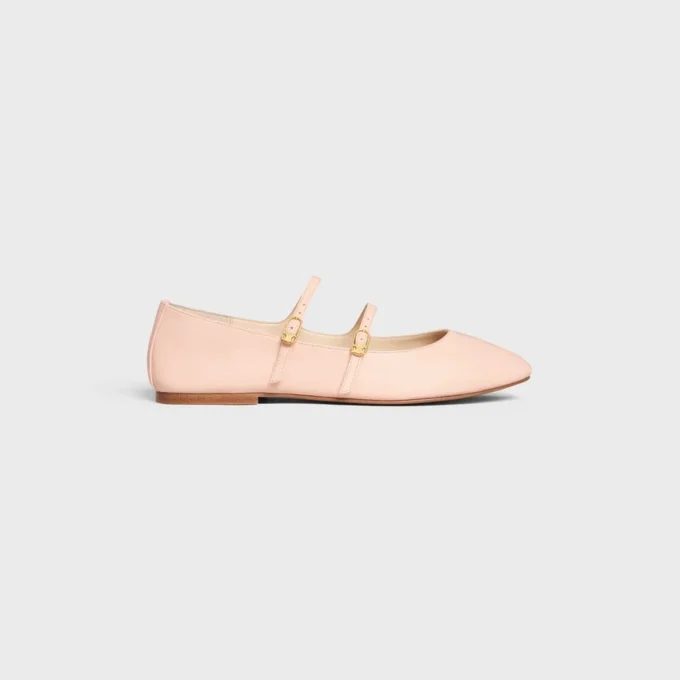 Les Ballerines CELINE Ballerinaskor med dubbla remmar i lammskinn Les Ballerines CELINE Ballerinaskor med dubbla remmar i lammskinn