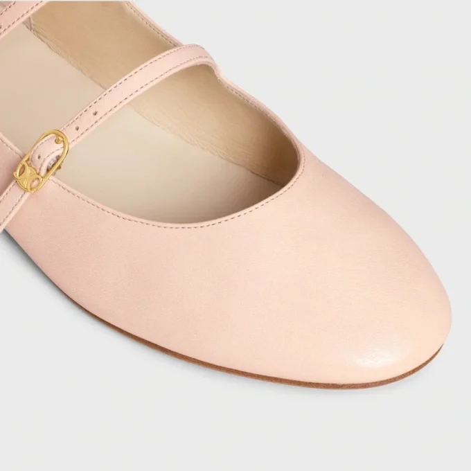 Les Ballerines CELINE Ballerinaskor med dubbla remmar i lammskinn Les Ballerines CELINE Ballerinaskor med dubbla remmar i lammskinn
