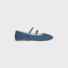 Les Ballerines CELINE Double Strap i denim
