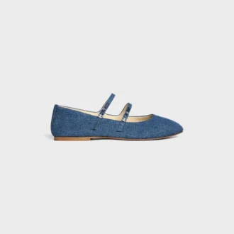 Les Ballerines CELINE Double Strap i denim