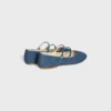 Les Ballerines CELINE Double Strap i denim