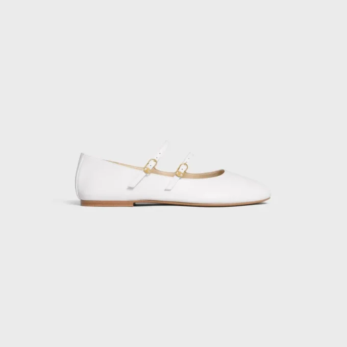 Les Ballerines CELINE Double Strap i lammskinn